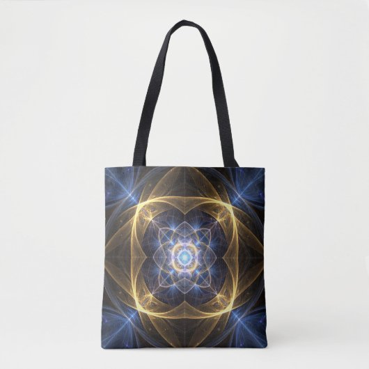 Glows Blue Fraktal Energy Tasche (Vorderseite)