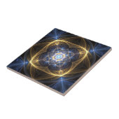 Glows Blue Fraktal Tile Fliese (Seite)
