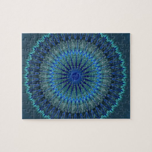 Glows Blue Mandala Puzzle (Horizontal)