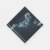 Glows Blue Neon Basketball Player Serviette (Ecke)