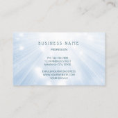 Glows Blue Turquoise Mandala Visitenkarte (Rückseite)