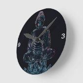 Glows Buddha Runde Wanduhr (Winkel)