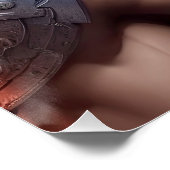Glows Cyborg Zeus Griechischer Gott Poster (Ecke)