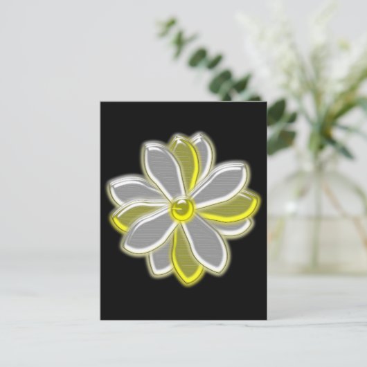 Glows Daisy Blume Postcard Postkarte (Stehend Vorderseite)