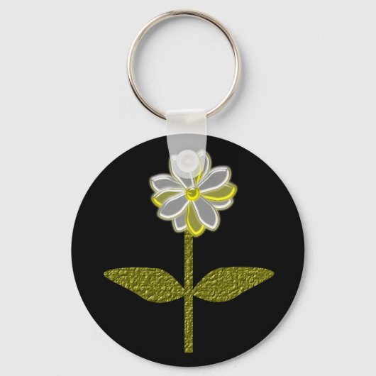 Glows Daisy Blume Schlüsselanhänger (Vorderseite)
