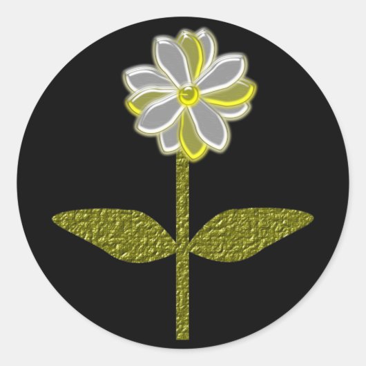 Glows Daisy Blume Sticker (Vorderseite)