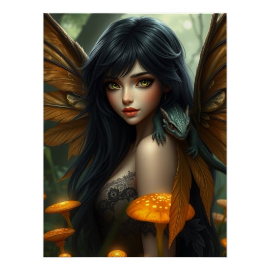 Glows Dragon Fairy Art Poster (Vorderseite)