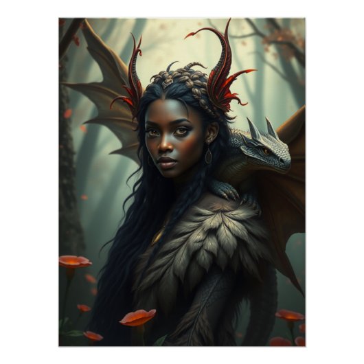 Glows Dragon Fairy Art Poster (Vorderseite)