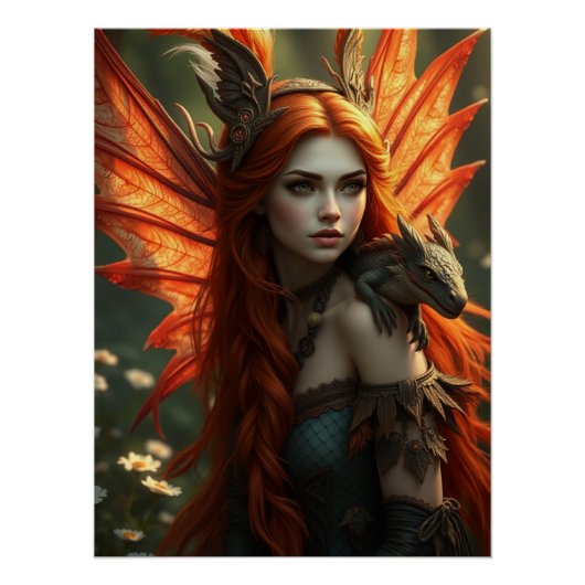 Glows Dragon Fairy Art Poster (Vorderseite)
