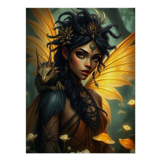 Glows Dragon Fairy Art Poster (Vorderseite)