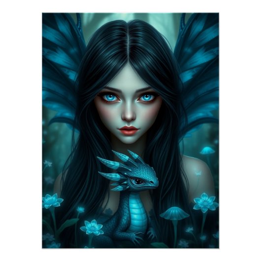 Glows Dragon Fairy Art Poster (Vorderseite)