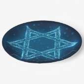 Glows Electric Star von David Hanukkah Pappteller (Schrägansicht)