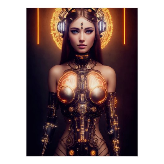 Glows Goddess Cyborg Poster (Vorderseite)