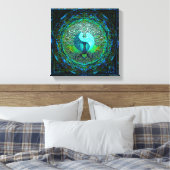 Glows Green Yin Yang Leinwanddruck (Insitu (Schlafzimmer))
