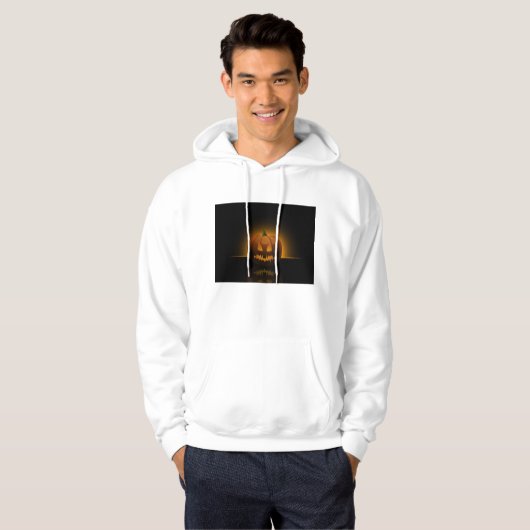 Glows Halloween Pumpkin Mens Hoodie (Vorne ganz)