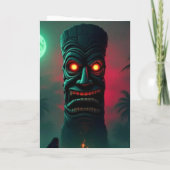 Glows Halloween Tiki Statue Karte (Rückseite)