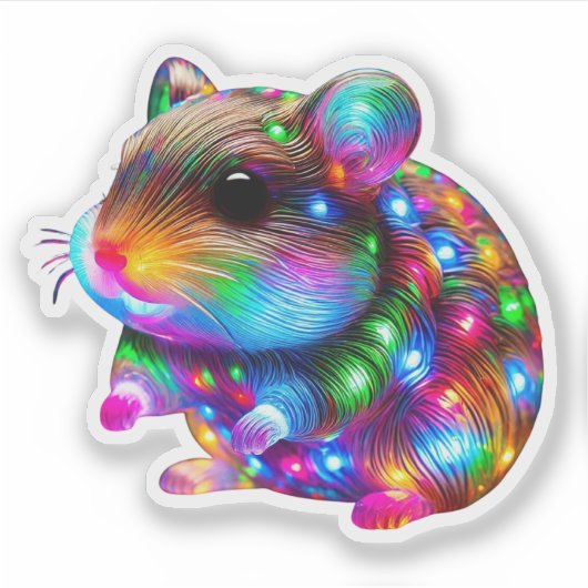 Glows Hamster Aufkleber (Vorderseite)