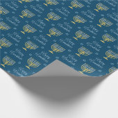 Glows Happy Hanukkah Lights Geschenkpapier (Ecke)