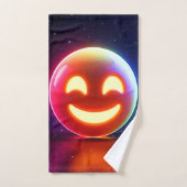 Glows Happy Orb Emoji Badhandtuch Set (Handtuch)