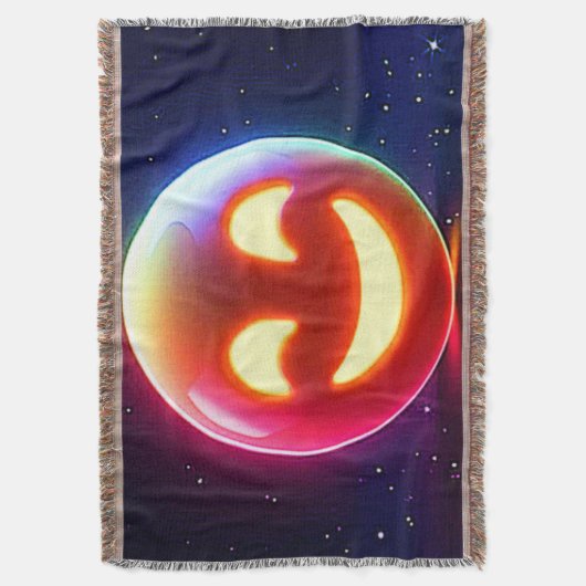 Glows Happy Orb Emoji Decke (Vorderseite Vertikal)