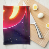 Glows Happy Orb Emoji Geschirrtuch (Viertel Falte)