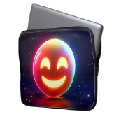 Glows Happy Orb Emoji Laptopschutzhülle (Vorderseite Links)