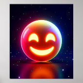 Glows Happy Orb Emoji Poster (Vorne)