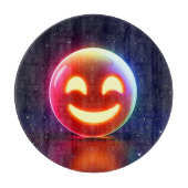 Glows Happy Orb Emoji Schneidebrett (Vorderseite)
