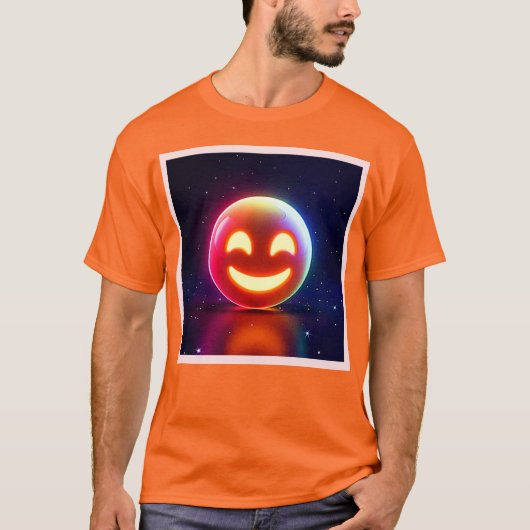 Glows Happy Orb Emoji T-Shirt (Vorderseite)