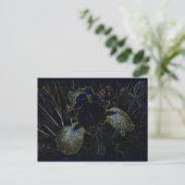 Glows Iris Postkarte (Stehend Vorderseite)