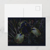 Glows Iris Postkarte (Vorne/Hinten)