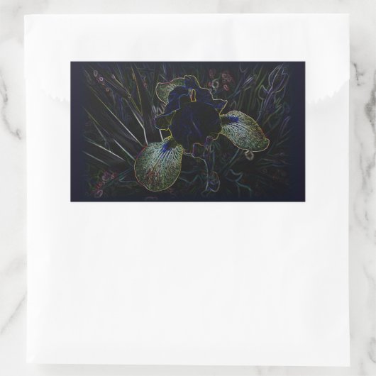 Glows Iris Rechteckiger Aufkleber (Tasche)