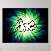 Glows King Graffiti Poster (Vorne)