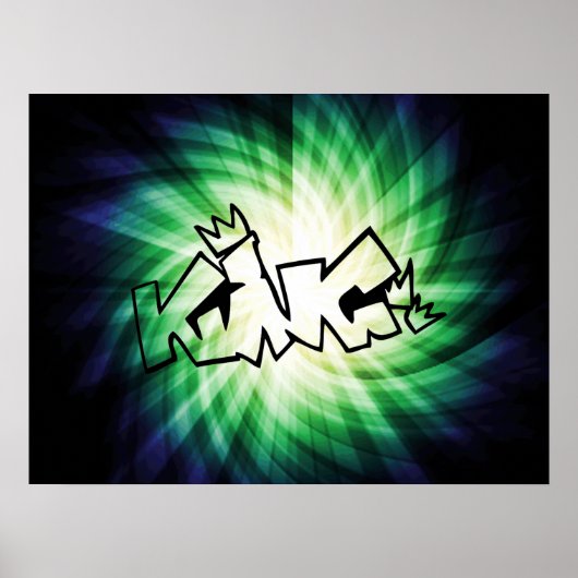 Glows King Graffiti Poster (Vorne)