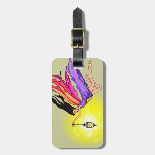 Glows Lantern Fairy Gepäckanhänger (Vorderseite vertikal)