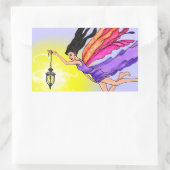 Glows Lantern Fairy Rechteckiger Aufkleber (Tasche)