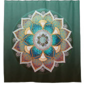 Glows Mandala - Duschvorhang (Vorderseite)