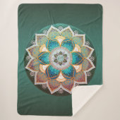 Glows Mandala - Fleece Blanket Sherpadecke (Vorderseite)