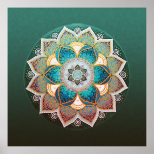 Glows Mandala - Poster