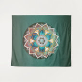 Glows Mandala - Tapestry Wandteppich (Vorderseite (Horizontal))