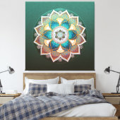 Glows Mandala - Wrapped Canvas Leinwanddruck (Insitu (Schlafzimmer))
