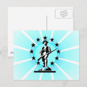 Glows Minuteman Postkarte (Vorne/Hinten)