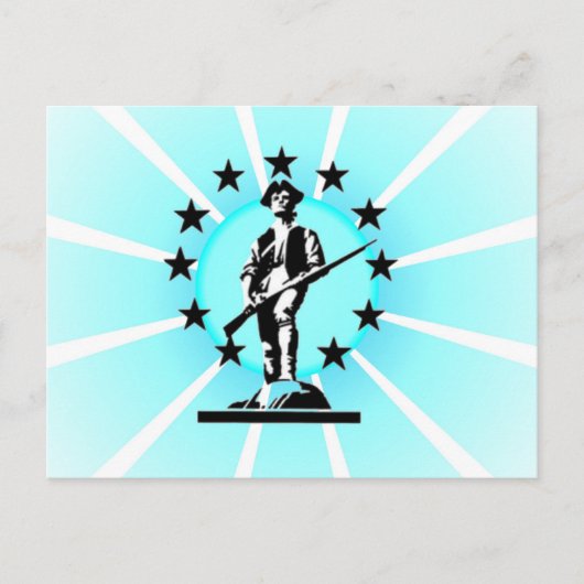 Glows Minuteman Postkarte (Vorderseite)