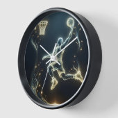 Glows Neon Basketball Player Uhr (Winkel)