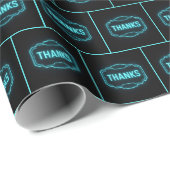 Glows Neon Dank an Black Geschenkpapier (Rolleneckpunkt)