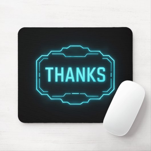 Glows Neon Danke Sign Mousepad (Mit Mouse)