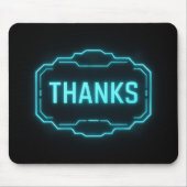 Glows Neon Danke Sign Mousepad (Vorne)