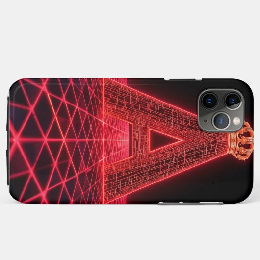 Glows Neon Red Letter A Case-Mate iPhone Hülle (Rückseite (Horizontal))