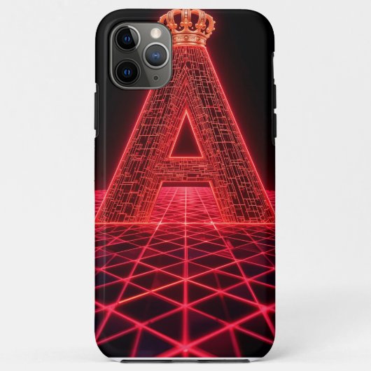 Glows Neon Red Letter A Case-Mate iPhone Hülle (Rückseite)