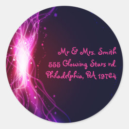 Glows Neon Stars Bat Mitzvah Retern Sticker Siegel